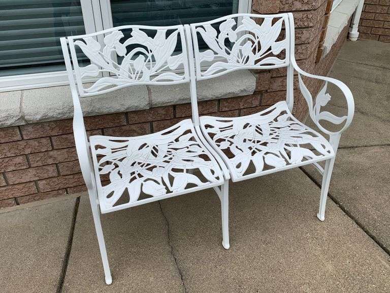 Metal Garden Bench, 41" Wide image