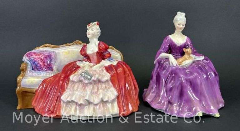 (2) Royal Doulton Figures: "Belle O the Ball" and "Charlotte", 6"-6.5"h image