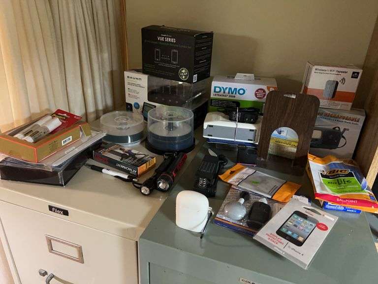 Contents of Office, Label Makers, Office Supplies, Legal Pads, Cords, Electronics, Etc. image
