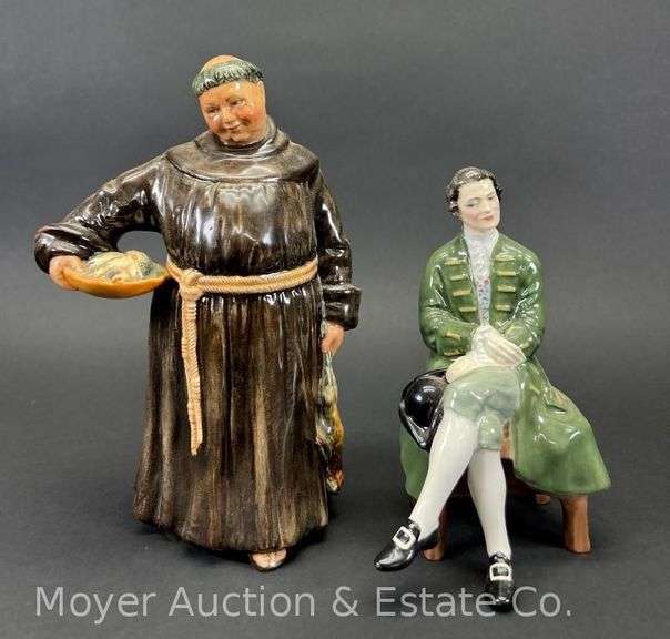 (2) Royal Doulton Figurines, "The Jovial Monk" and "A Gentleman from Williamsburg", 6"-8"h image