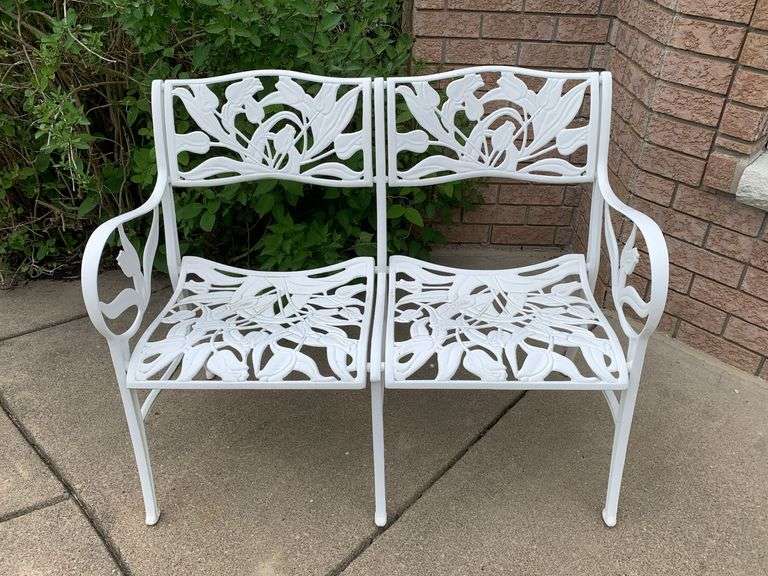 Metal Garden Bench, 41" Wide image