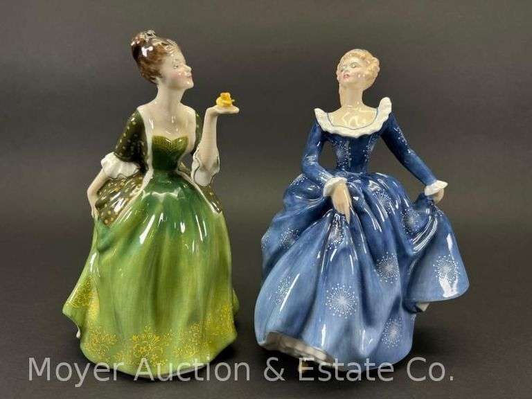 (2) Royal Doulton Figurines, "Fleur" and "Fragrance", 7.5"-8"h image