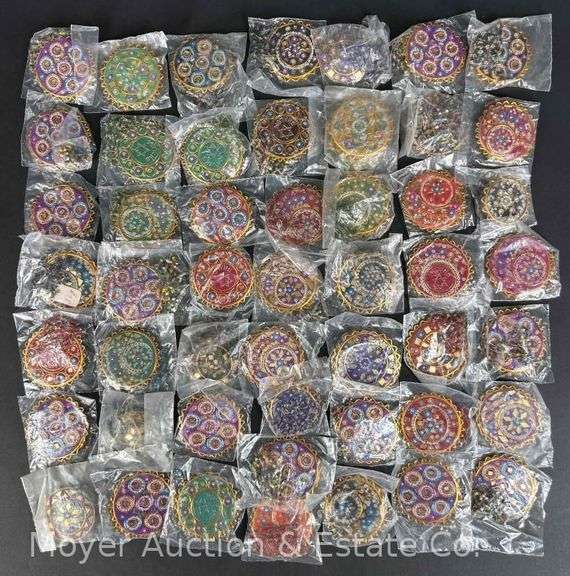 (50) Asst. Hand Made Medallions, Made in India, 2.25"w image