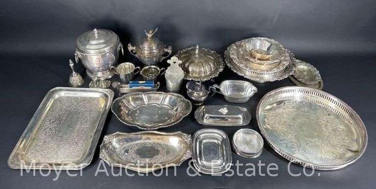 Group of Asst. Silver-plate Servingware, Etc. image
