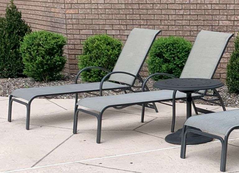 (2) Chaise Lounge Chairs by Telescope Casual Furniture image