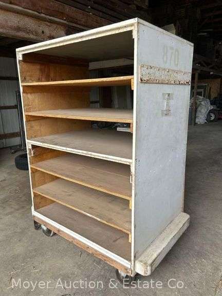 Wooden Rolling Rack, on Casters, 50"x36"x74"h image