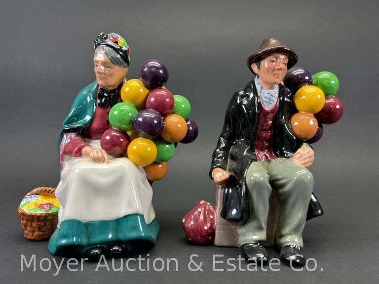 Royal Doulton "Balloon Lady" and "Balloon Man", 7"h image