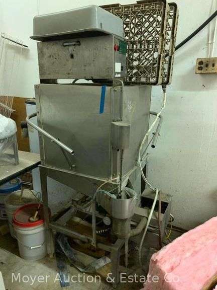 Rykoff Low Temperature Commercial Dishwasher, Stainless Steel, Incl. 50gal. Electric Hot Water Tank image