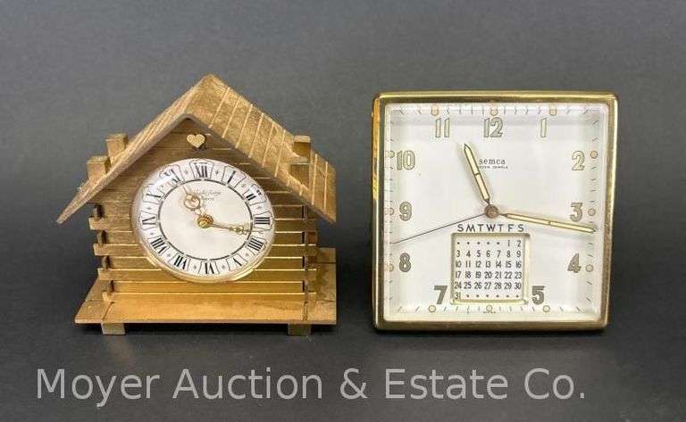 (2) Small Desk Clocks, 3"h image