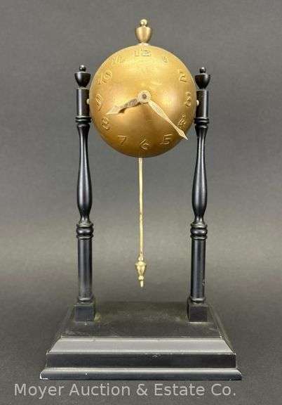 Unique Metal Desk Clock, 9"h image