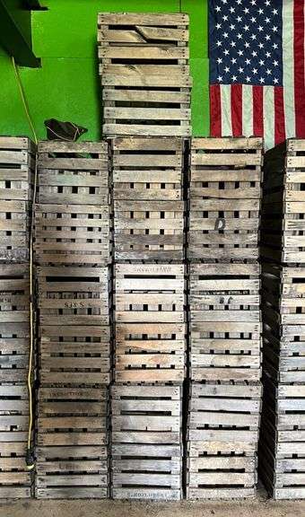Group of 30 Wooden Apple Crates (E) image