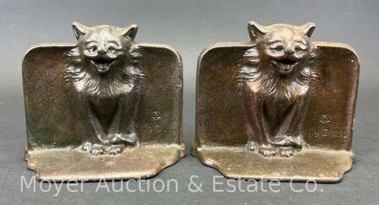 Pair of Cast Iron Cat Bookends, 3.5"h image