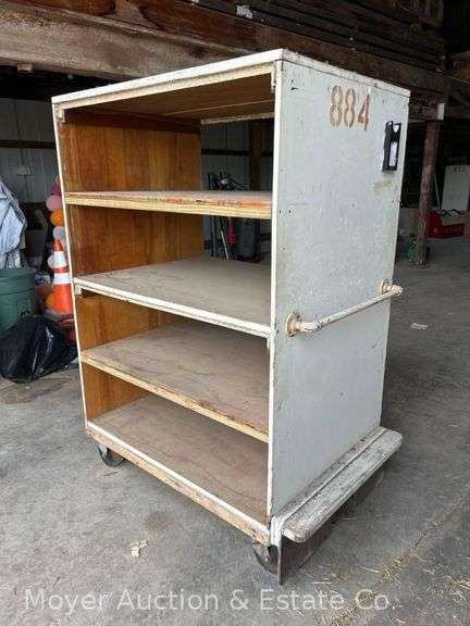 Wooden Rolling Rack, on Casters, 50"x36"x74"h image