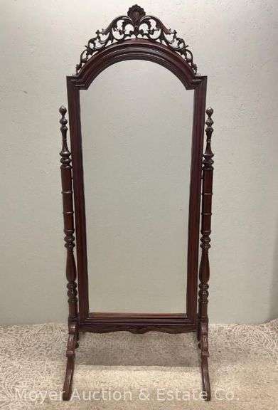 Victorian Style Full-Length Cheval Mirror, 32"w x 72"h image