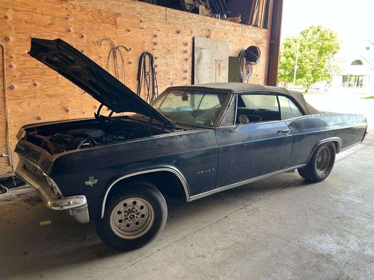 1965 Chevrolet Impala Convertible, 327cu.in. Engine, turns over & wants to fire, condition unknown image