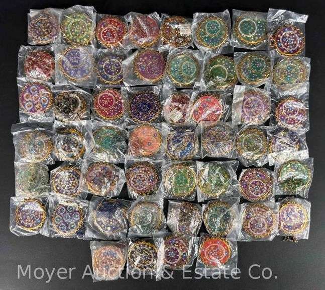 (50) Asst. Hand Made Medallions, Made in India, 2.25"w image