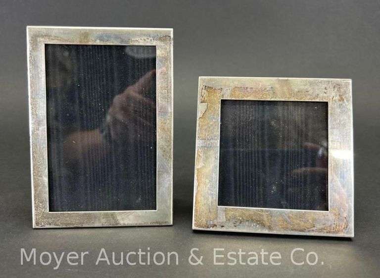 (2) Tiffany & Co. Sterling Silver Picture Frames, 5"x3.5" and 4"x4" image