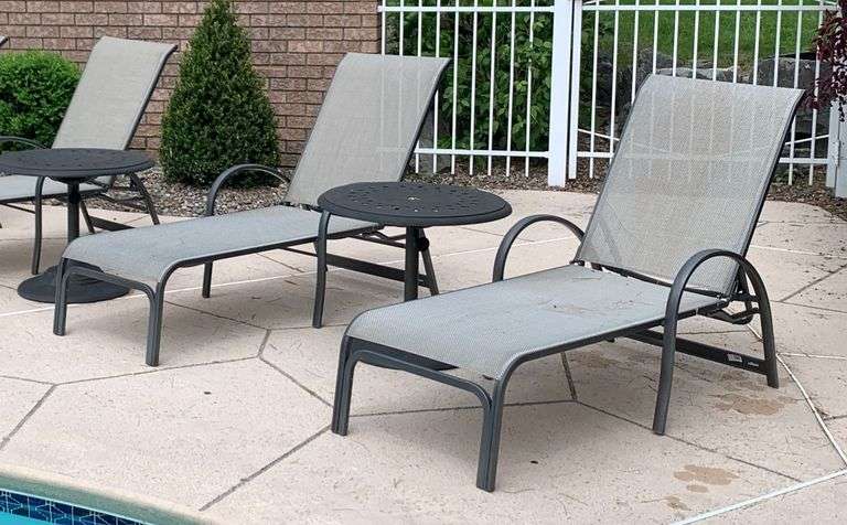 (2) Chaise Lounge Chairs by Telescope Casual Furniture image