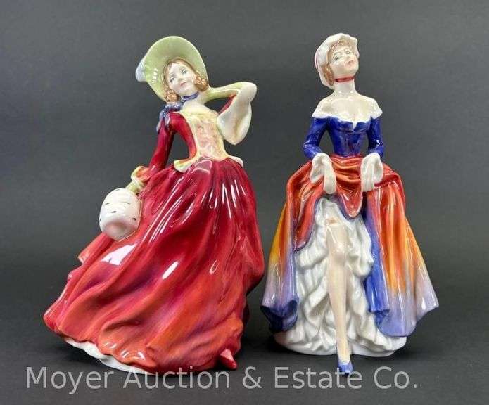 (2) Royal Doulton Figurines, "Autumn Breezes" and "Phyllis", 8"h image