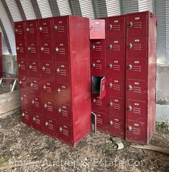 (2) Metal Lockers, 18 Cubbies Each, 36"x18"x72"h image