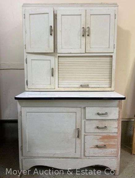Wooden Hoosier-style Kitchen Cabinet, Vintage, Good Original Condition, 40"x25"x70"h image
