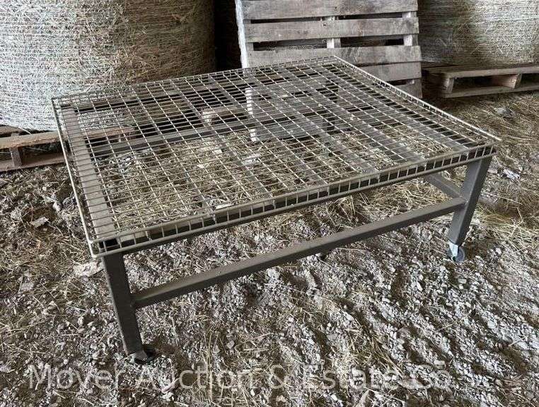 Greenhouse Rolling Cart, Metal, on Casters, 47"x38"x19"h image