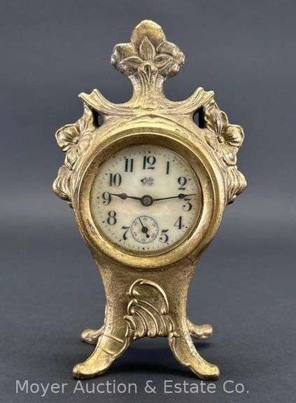 Jennings Brothers Art Nouveau Style Desk Clock, 6.25"h image