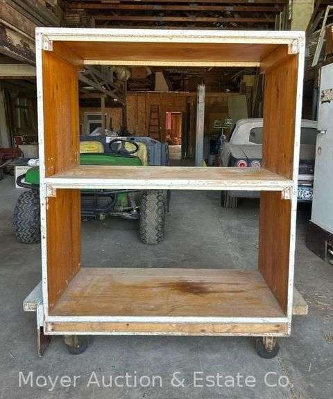 Wooden Rolling Rack, on Casters, 50"x25"x67"h image