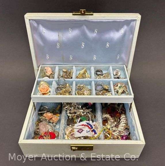 Group of Costume and Fashion Jewelry, in Jewelry Box image