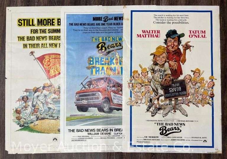 (3) 1970's Bad News Bears Movie Posters image