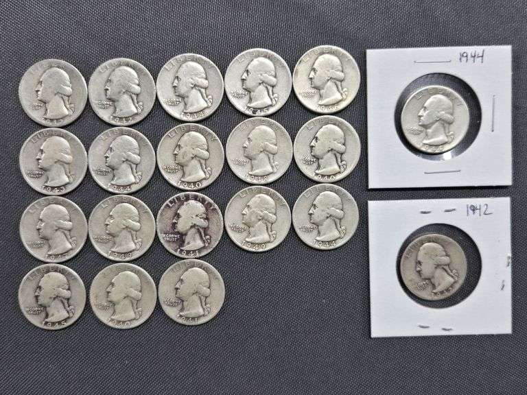 20 Washington Quarters - 1940’s image