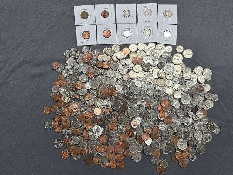 Over $70 in common coinage - many coins 40-50 years old image