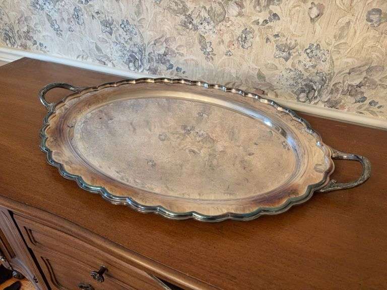 Towle Silver Plated Serving Platter - 30”W x 20”D image