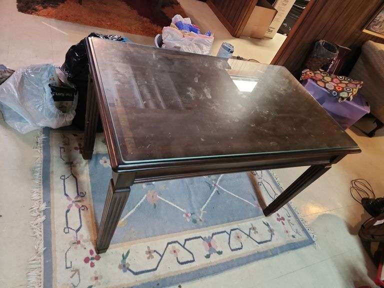 Glass Top Writing Desk 48"x31"x28" image