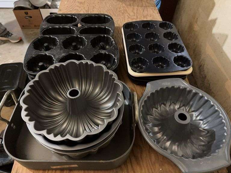 Assorted Cake Pans, Roasting Pan, Muffin Tins, Misc image