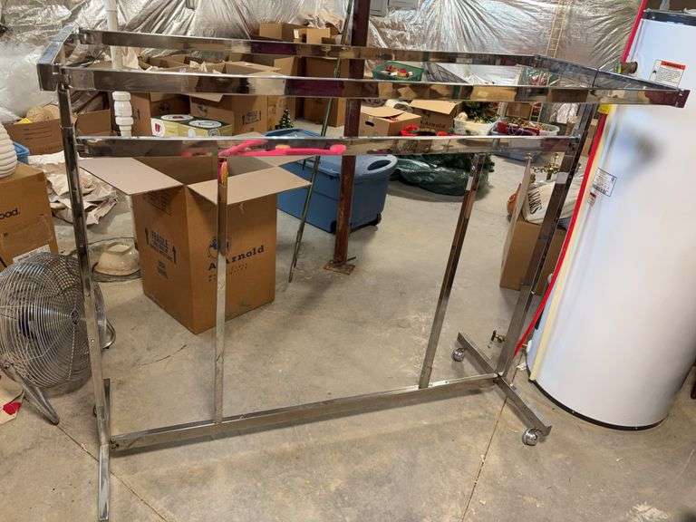 Rolling Clothing Rack 60”x24” variable hight image