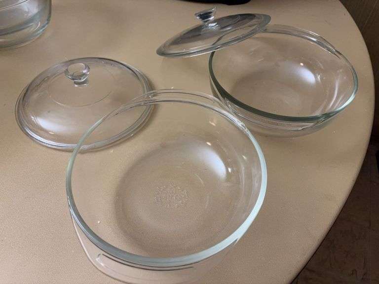 Pair of PYREX Dishes with Covers image