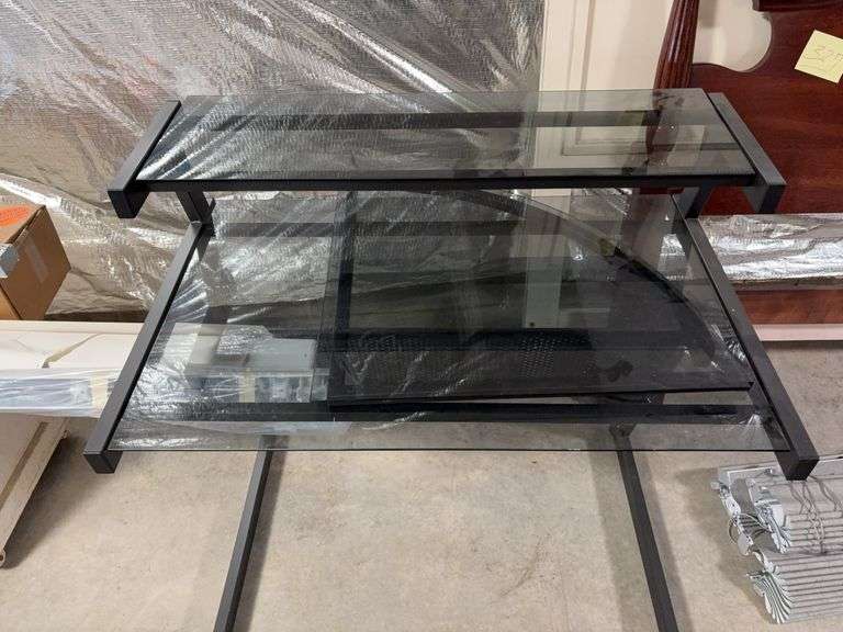 Glass Top Desk 38”x37”x26” image