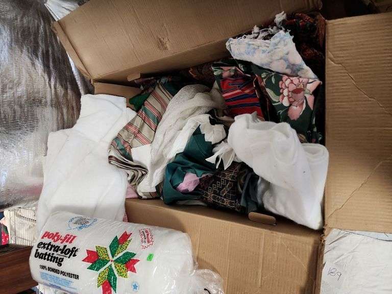 Box of Assorted Fabric Remenants image