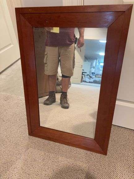 Framed Wall Mirror 32”x22” image
