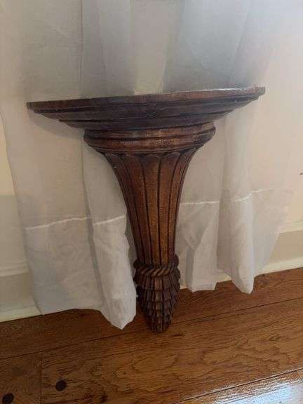 Hand Carved Wooden Sconce - 20”H x 18” image