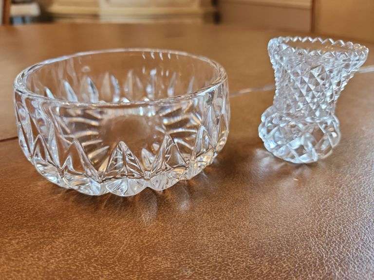 Crystal Bud Vase and Candy Dish image