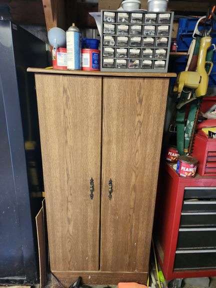 Wooden Cabinet and Contents image