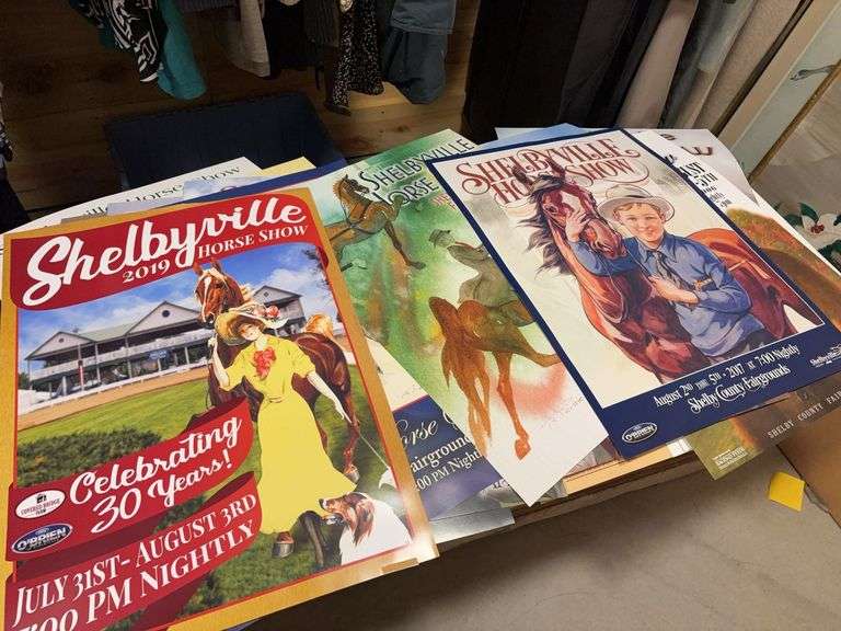 Large Assortment of Shelbyville Horse Show Posters - various years - 1994-2019 image