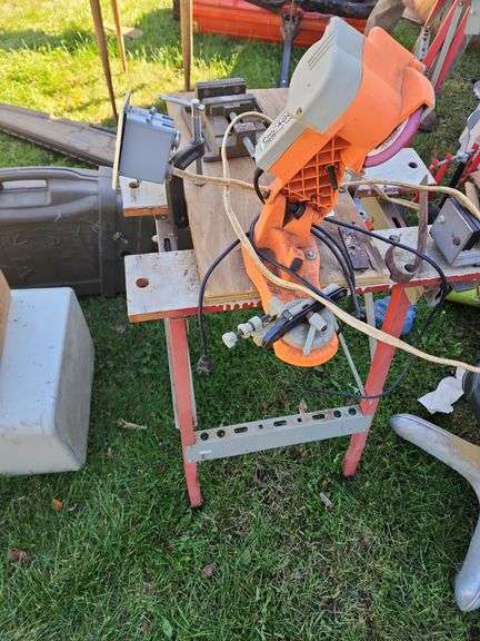 Chicago Electric Chainsaw Blade Sharpener and Stand image