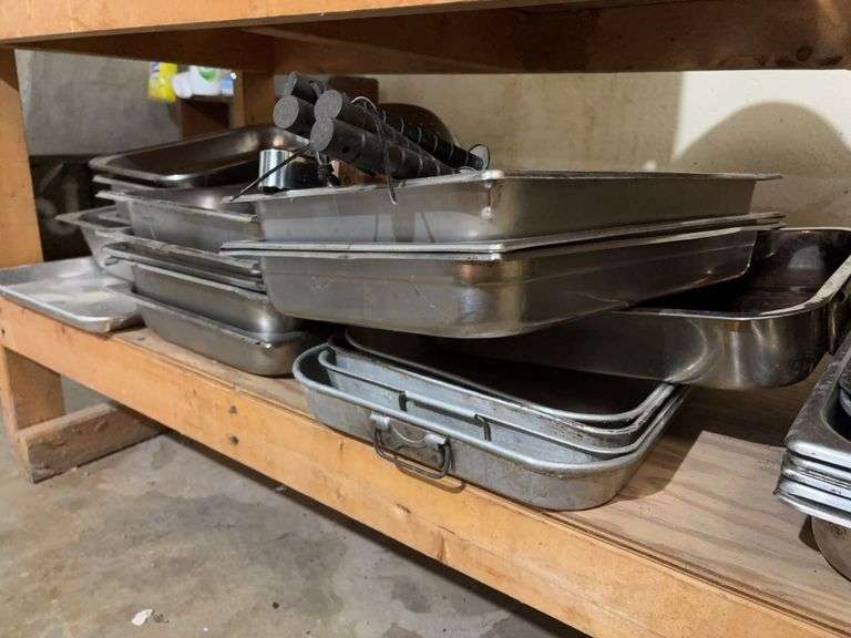 Large Group of Commercial Hot Line Pans and Misc image