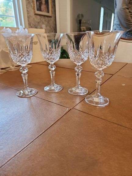 4 Lead Crystal Water Glasses image