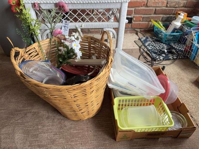 Housewares basket plastic ware containers power strip image