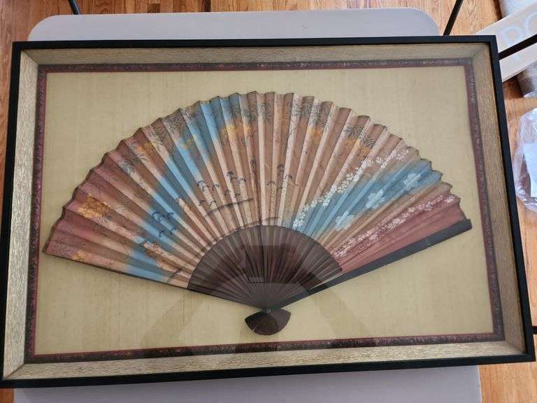 Framed Oriental Fan 36"x24" image