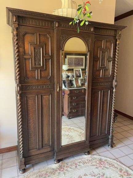 German Made Wardrobe - 65”W x 24”D x 78”H- buyer is responsible for breaking down and loading image